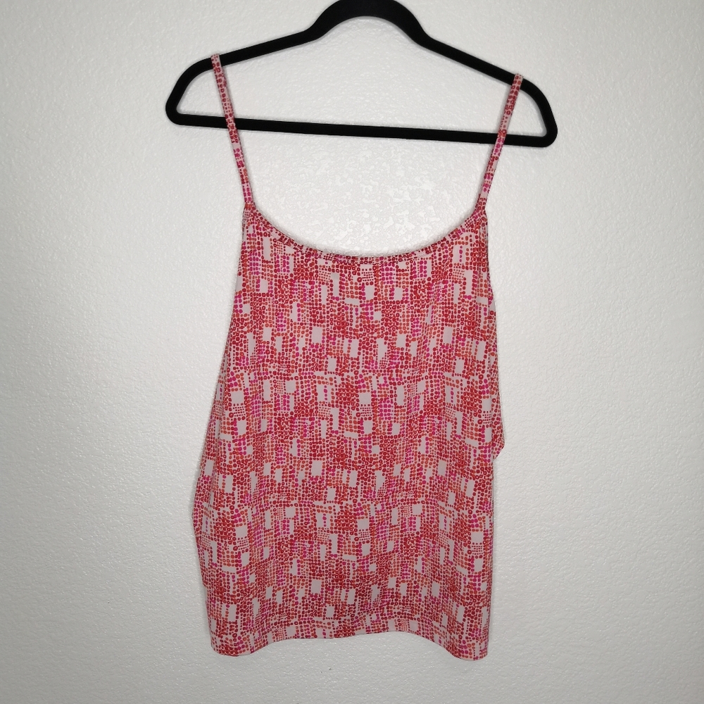 *Lane Bryant Dot Print Adjustable Strap Tank Top Stretch Plus Size Camisole - Picture 5 of 6